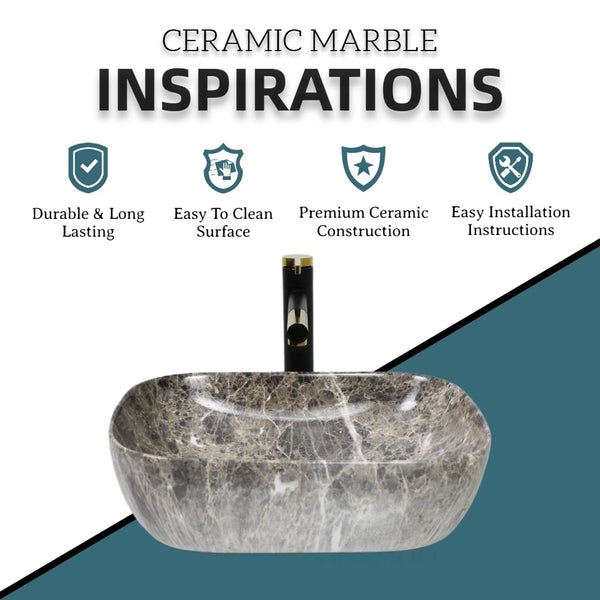 Premium Designer Table top/Counter top Wash Basin/Vessel sink (18x13x5.5 In) BTT-1025-IN