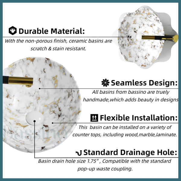 Premium Designer Table top/Counter top Wash Basin (16x13x5.5 In) BTT-1285-IN
