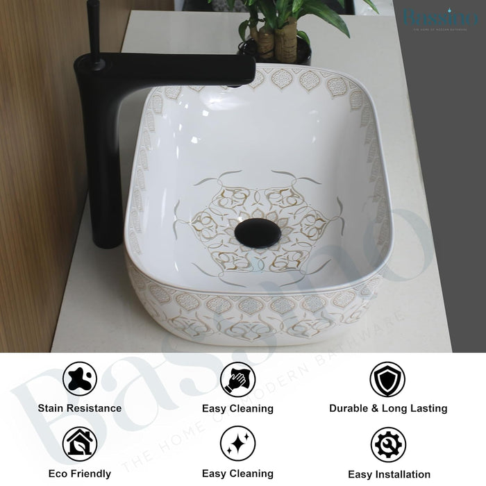 Premium Designer Table top/Counter top Wash Basin/Vessel sink (18x13x5.5 In) BTT-1457