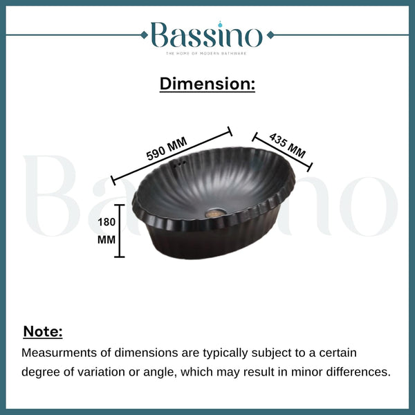 Premium Designer Table top Wash Basin (24x17x7 In) BTT-1032