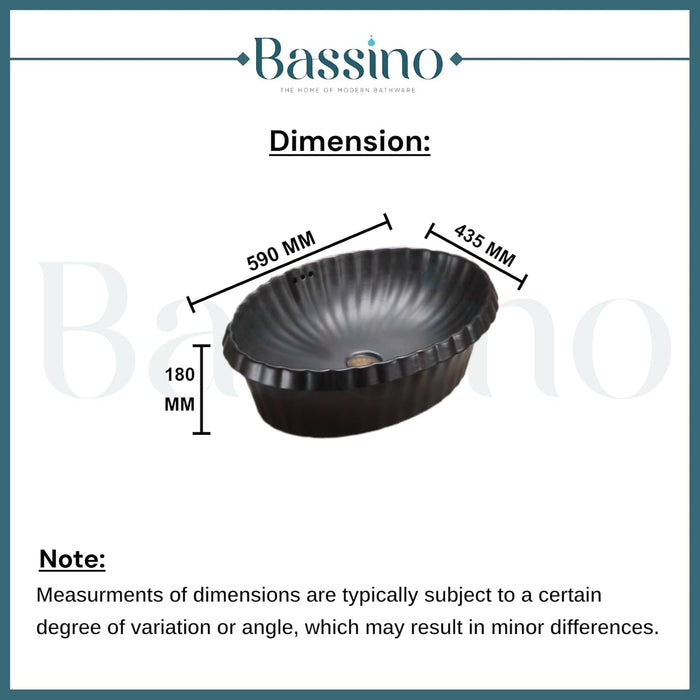 Premium Designer Table top/Counter top Wash Basin/Vessel sink (24x17x7 In) BTT-1032
