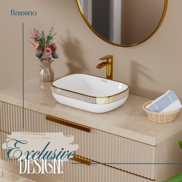 Premium Designer Table Top Wash Basin (18x13x5.5 In) BTT-0194-IN