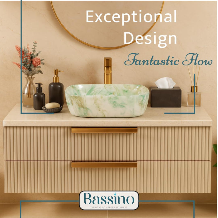 Premium Designer Table top/Counter top Wash Basin (18x13x5.5 In) BTT-557-IN