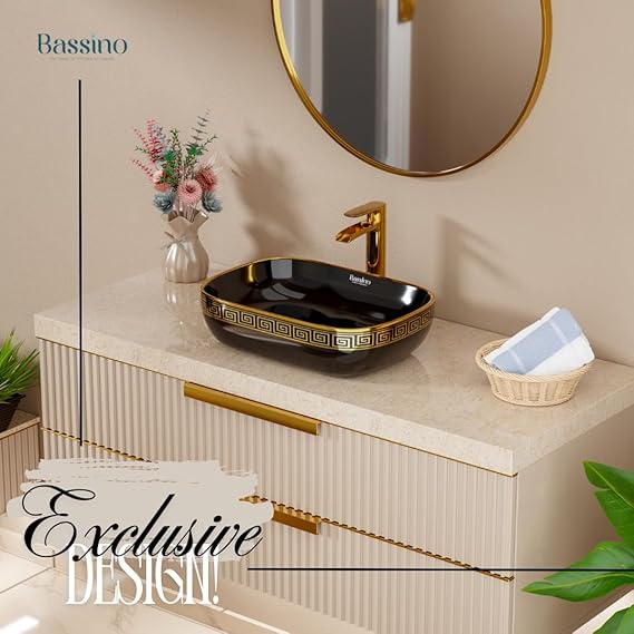 Premium Designer Table top Wash Basin (18x13x5.5 In) BTT-0195-IN