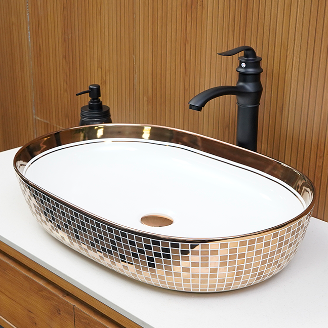 Designer Table Top Basin (24 x 16 x 5 In),BTT-11172