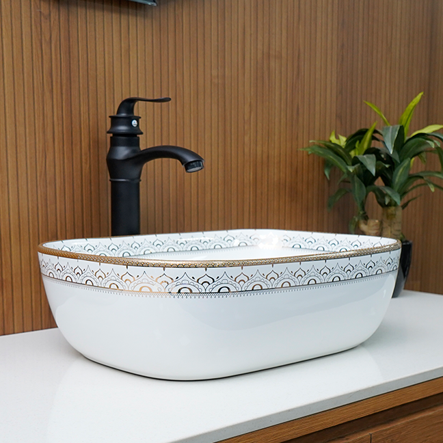 Designer Table Top Basin (18 x 13 x 5 In),BTT-11251