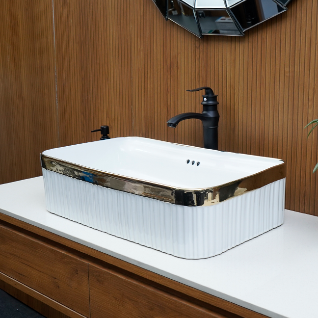 Designer Table Top Basin (24 x 14 x 6 In),BTT-11188