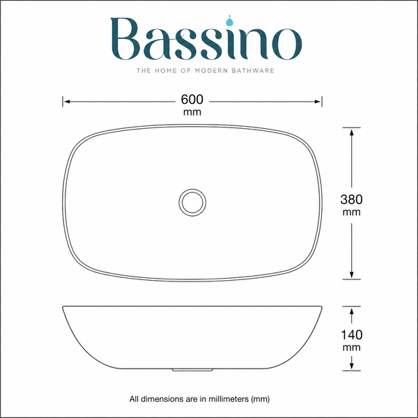 Bassino 24" Marble Pattern Oval Countertop Wash Basin – Premium Ceramic Vessel Sink, White & Black Marble Finish (23.6" x 15" x 5.5")