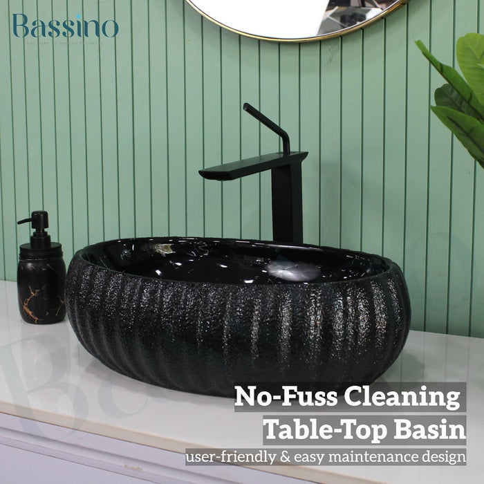 Designer Table Top Basin (19x13x6 Inch) BTT-11237-IN