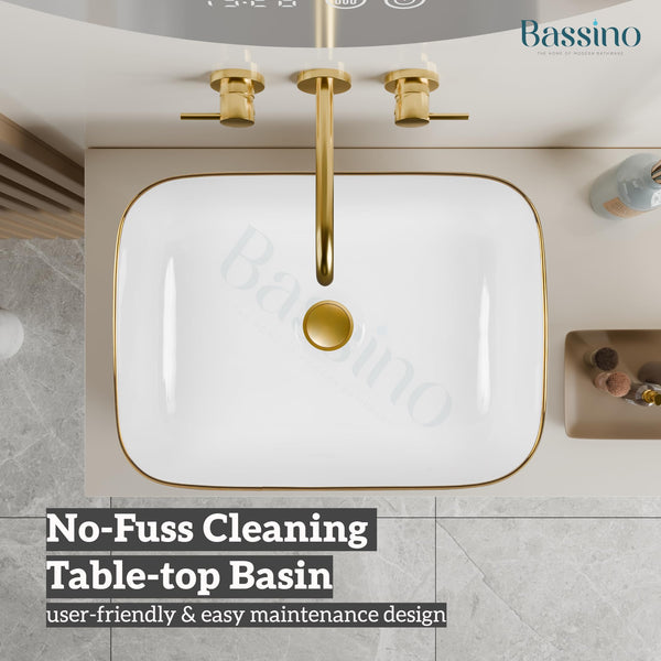Premium Designer Table top Wash Basin (16x12x6 In) BTT-846-IN