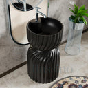 Ceramic Pedestal Wash Basin,BPB-681,size-18x18x33 Inch