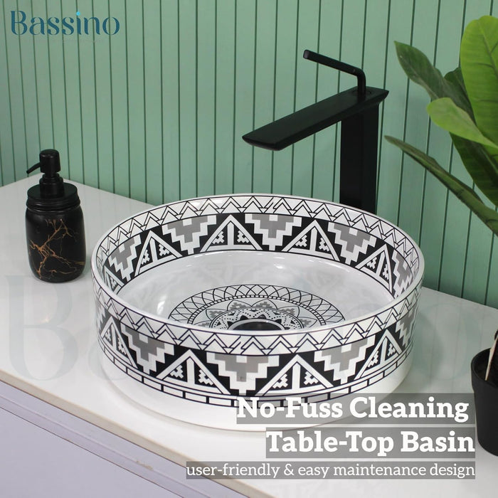 Designer Table Top Basin (15x15x5 Inch) BTT-11245-IN