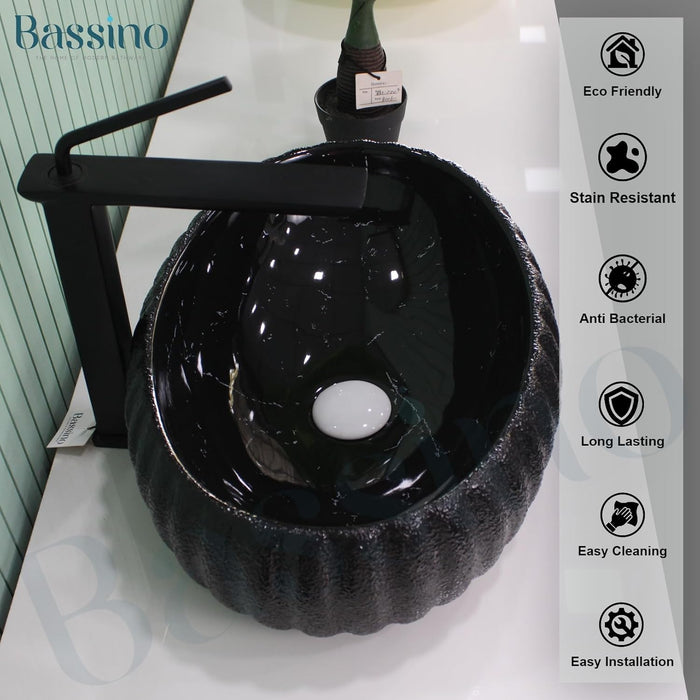 Designer Table Top Basin (19x13x6 Inch) BTT-11237-IN