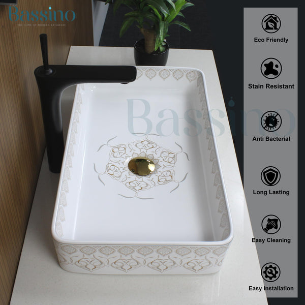 Premium Designer Table top/Counter top Wash Basin/Vessel sink (24x14x4.5 In)BTT-755-IN