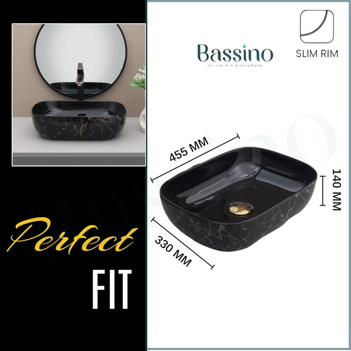 Premium Designer Table top Wash Basin (18x13x5.5 In) BTT-11406-IN