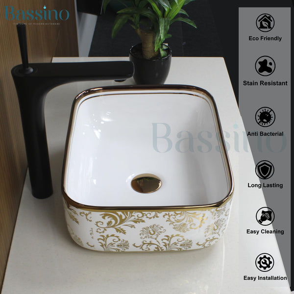 Premium Designer Table top/Counter top Wash Basin/Vessel sink (16x12x6 In) BTT-618-IN