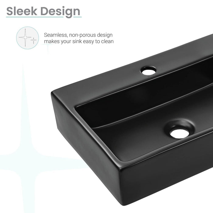Premium Designer Wall Mount/Wall Hanging Wash Basin/Bathroom Sink (16x12x5 In) BTT-309