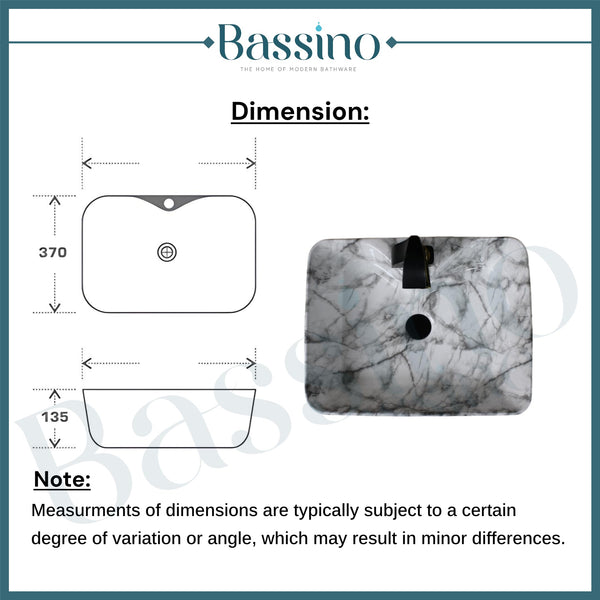 Premium Designer Table top/Counter top Wash Basin/Vessel sink (19x15x5.5 In) BTT-1150