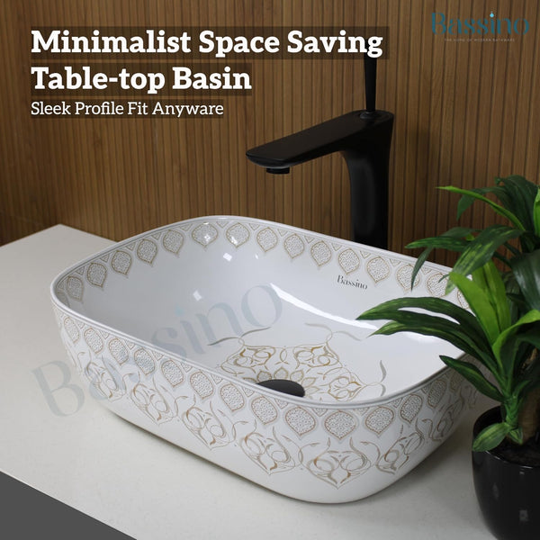 Premium Designer Table top Wash Basin (18x13x5.5 In) BTT-1457
