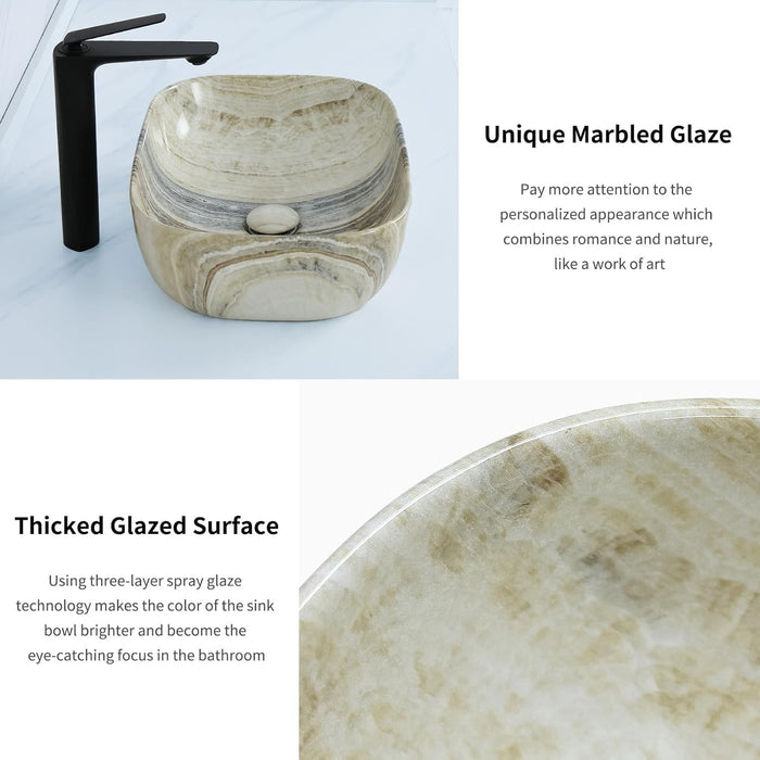 Premium Designer Table top/Counter top Wash Basin/Vessel sink (18x13x5.5 In) BTT-1009-IN