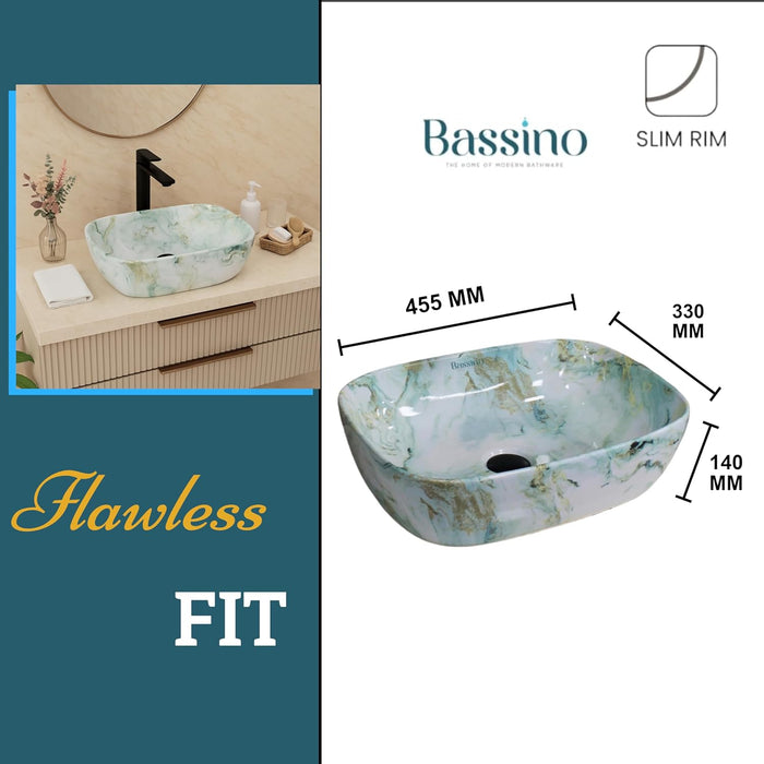 Premium Designer Table top/Counter top Wash Basin (18x13x5.5 In) BTT-557-IN