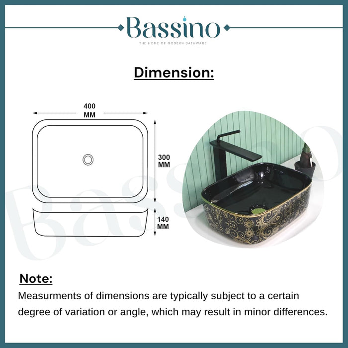 Designer Table Top Basin (16x12x6Inch) BTT-11367-IN