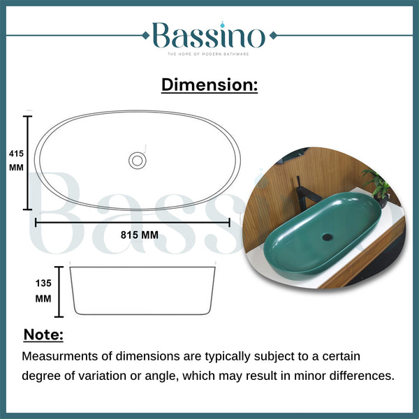 Premium Designer Table top/Counter top Wash Basin/Vessel sink (32X16X5 In) BTT-792-IN