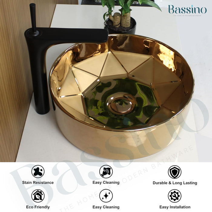 Premium Designer Table top/Counter top Wash Basin/Vessel sink (16x16x6 In) BTT-1060
