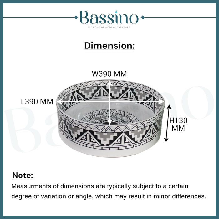 Designer Table Top Basin (15x15x5 Inch) BTT-11245-IN