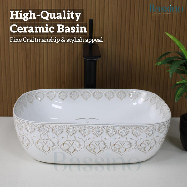 Premium Designer Table top Wash Basin (18x13x5.5 In) BTT-1457