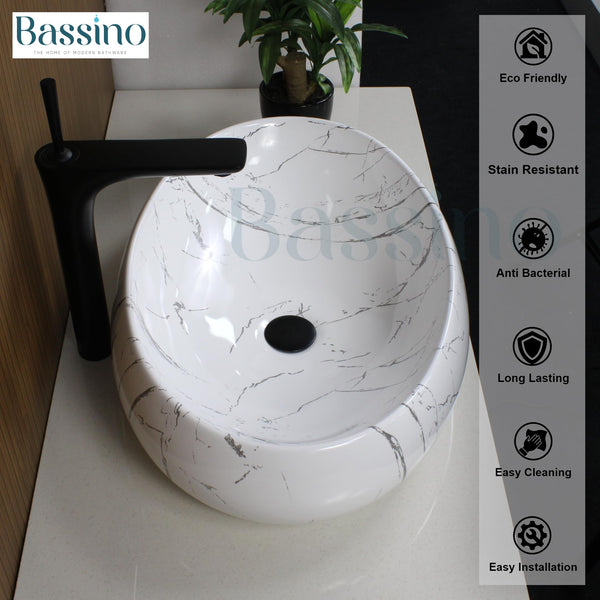 Premium Designer Table Top Wash Basin (24x16x6 In) BTT-1513