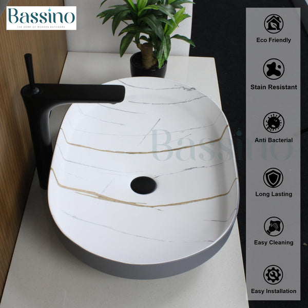Premium Designer Table top/Counter top Wash Basin/Vessel sink (24X16X5 In)BTT-966