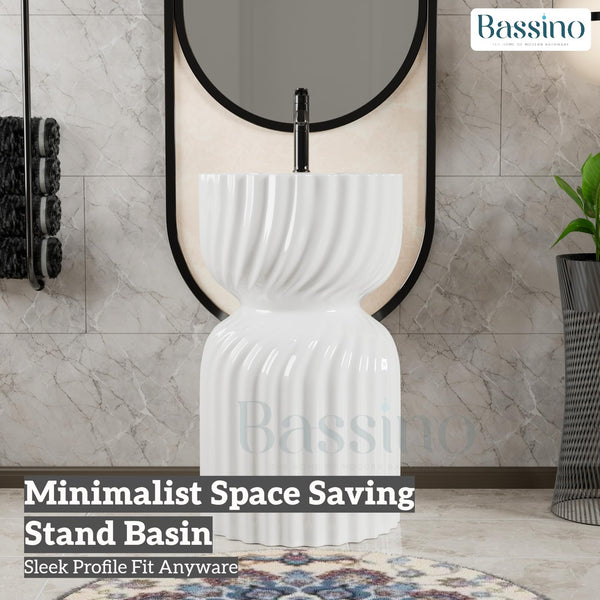 Ceramic Pedestal Wash Basin,BPB-680,size-18x18x33 Inch