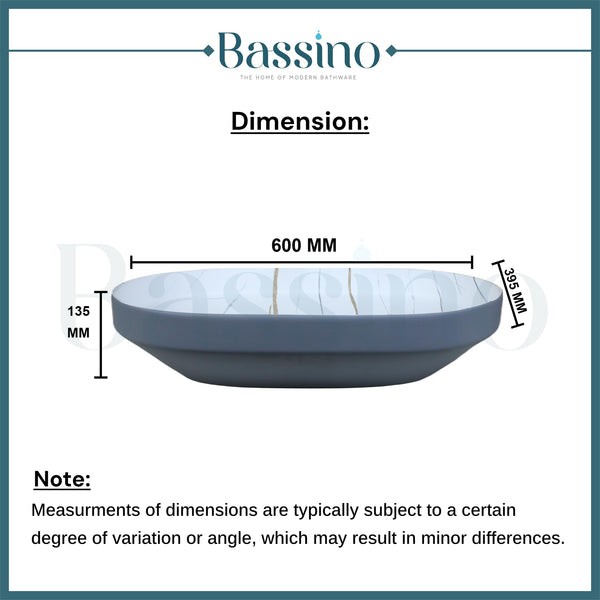 Premium Designer Table top/Counter top Wash Basin/Vessel sink (24X16X5 In)BTT-966