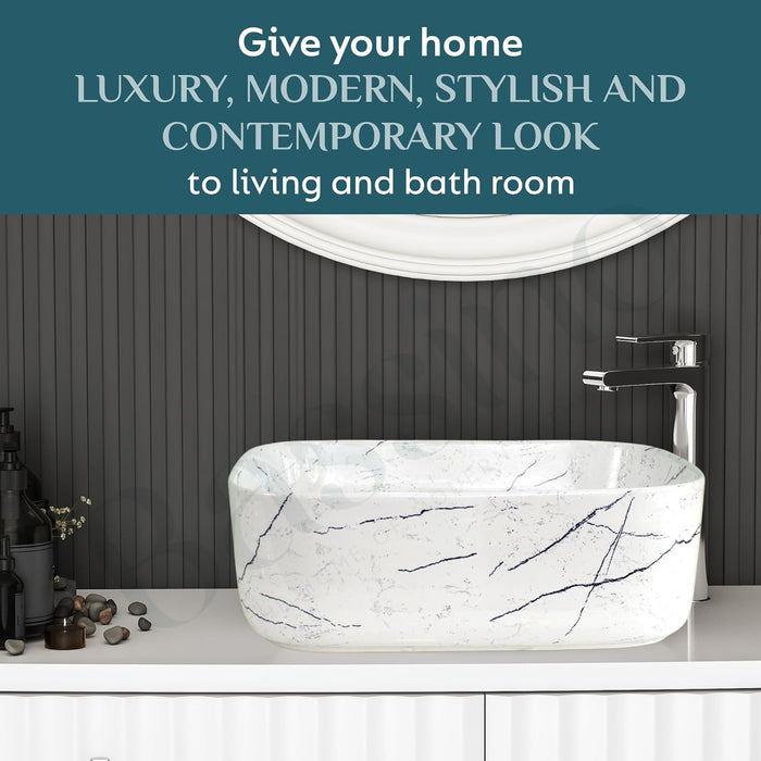 Designer Table Top Basin (16x12x6 Inch) BTT-661-IN