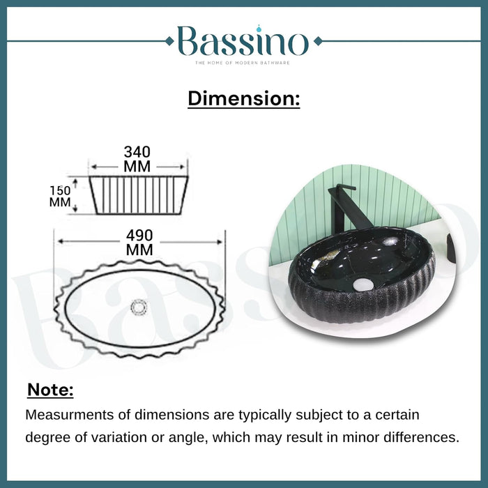 Designer Table Top Basin (19x13x6 Inch) BTT-11237-IN