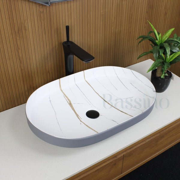 Premium Designer Table top/Counter top Wash Basin/Vessel sink (24X16X5 In)BTT-966