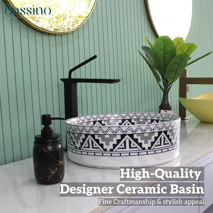 Designer Table Top Basin (15x15x5 Inch) BTT-11245-IN