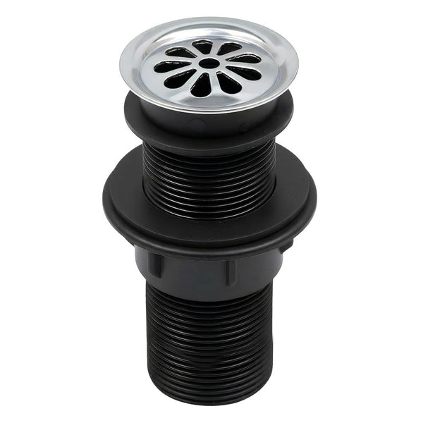 BASSINO 6 Inch Basin Waste Coupling Nylon Thread Body with Brass Jali Head/Heavy Duty Bathroom Sink Drain for Wash Basin Universal Fit Drain(Silver)