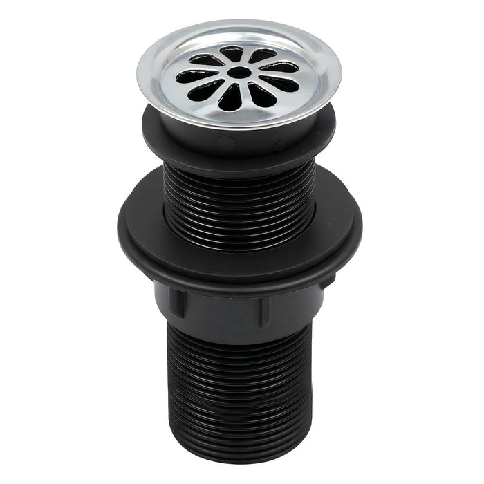 BASSINO 6 Inch Basin Waste Coupling Nylon Thread Body with Brass Jali Head/Heavy Duty Bathroom Sink Drain for Wash Basin Universal Fit Drain(Silver)