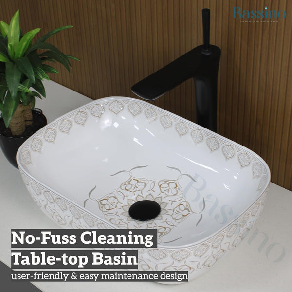 Premium Designer Table top Wash Basin (18x13x5.5 In) BTT-1457