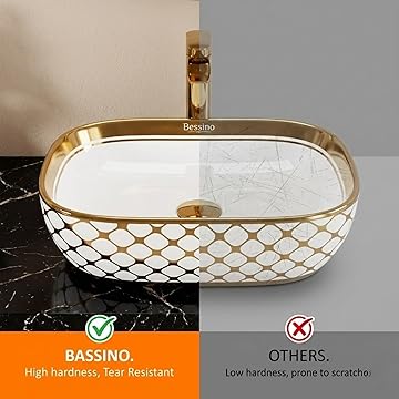 Premium Designer Table Top Wash Basin (18x13x5.5 In) BTT-1014