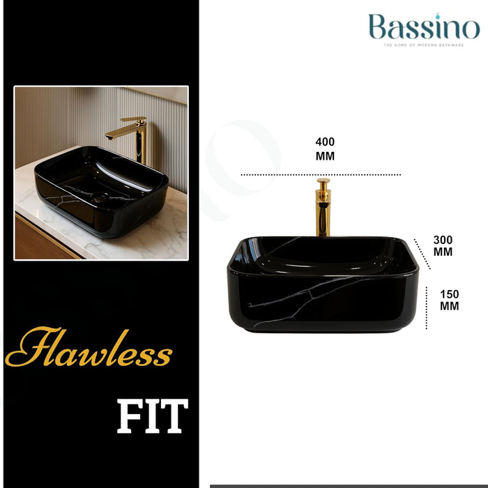 Premium Designer Table Top Wash Basin (16x12x6 In) BTT-660-IN