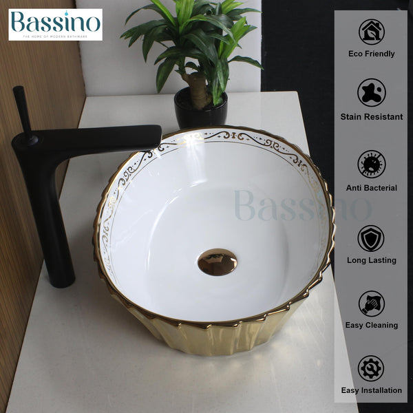 Premium Designer Table top/Counter top Wash Basin/Vessel sink (20x15x5 In) BTT-0175