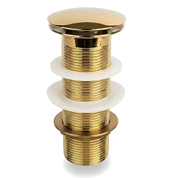 6" GOLD Brass Pop Up Full Thread Waste Coupling 32 MM