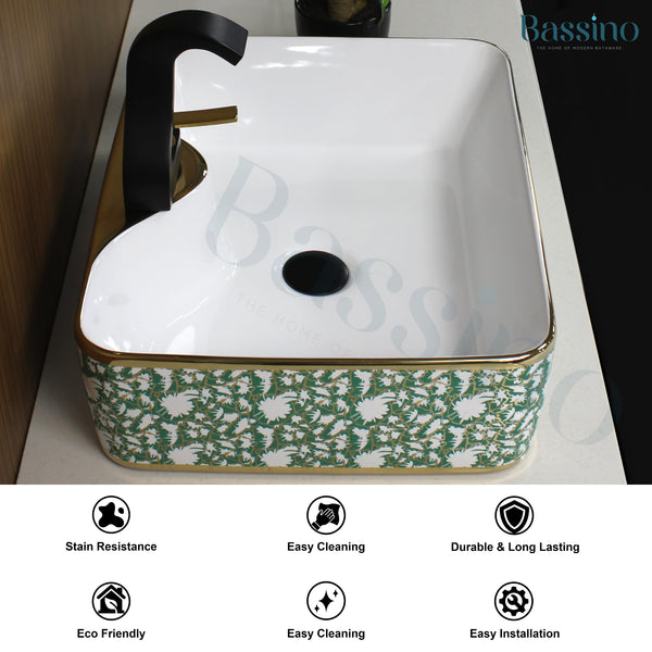 Premium Designer Table top/Counter top Wash Basin/Vessel sink (19x15x5.5 In) BTT-1144