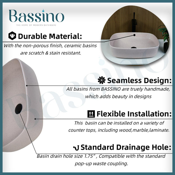 Premium Designer Table top/Counter top Wash Basin/Vessel sink (20x15x5 In) BTT-876