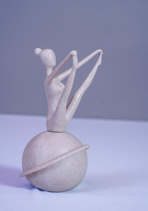 Flowing with Grace: Girl Practicing Yoga 6 Inch (BSP-8037)