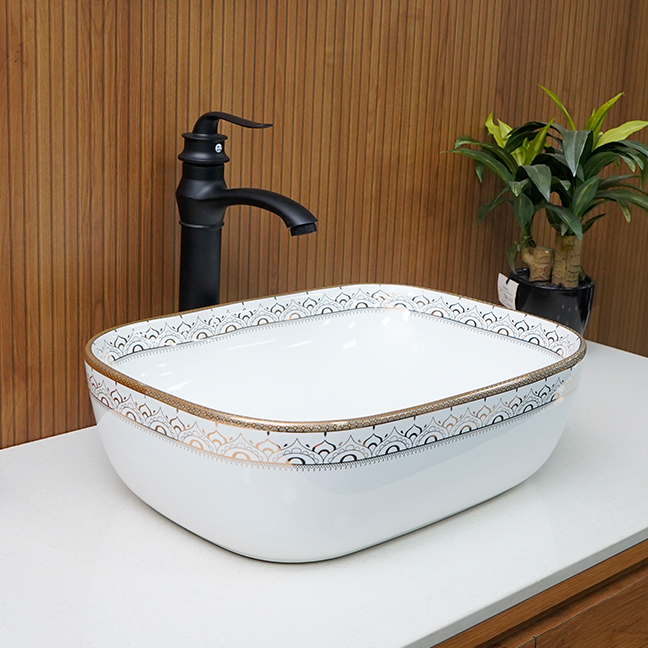 Designer Table Top Basin (18 x 13 x 5 In),BTT-11251