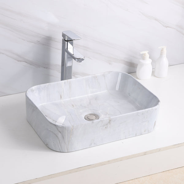 Premium Designer Multi-Print Table Top Basin (20x14x5 In)